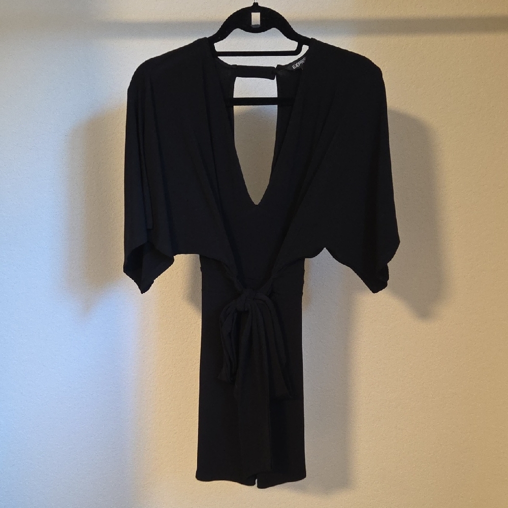 Express Black V-Neck Blouse
